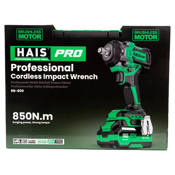 Haıs Profesyonel Darbeli Somun Sıkma 850 Nm 21 V - Görsel 5