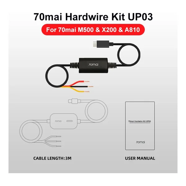 70mai Up03 Park Gözetim Modu Kablosu M500 / Omni Hardwire Kit - Görsel 4