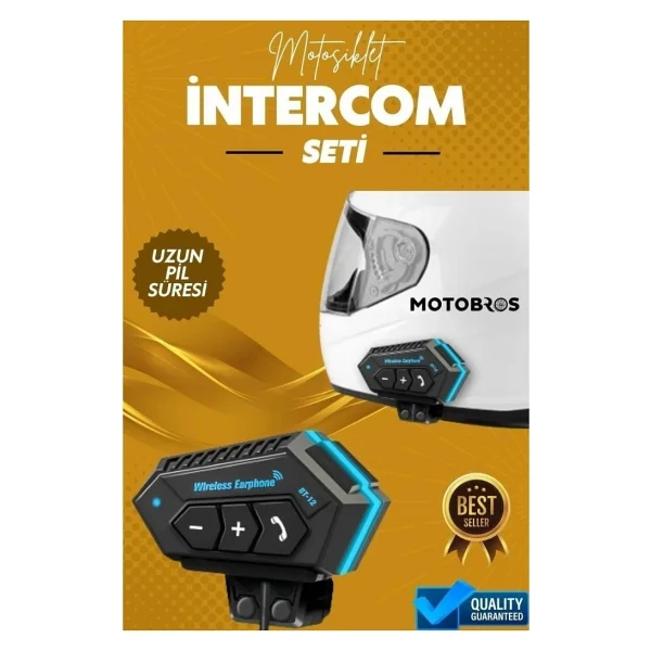 Intercom Bt12 Bluetooth Motosiklet Kask Kulaklığı - Görsel 5