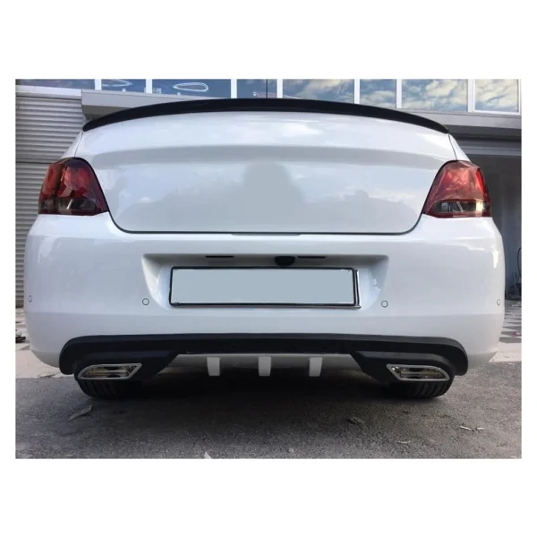 Oto H.İ.T. Peugeot 301 Uyumlu Body Kit Difüzör 2 Çıkış Gri Kare - Görsel 2