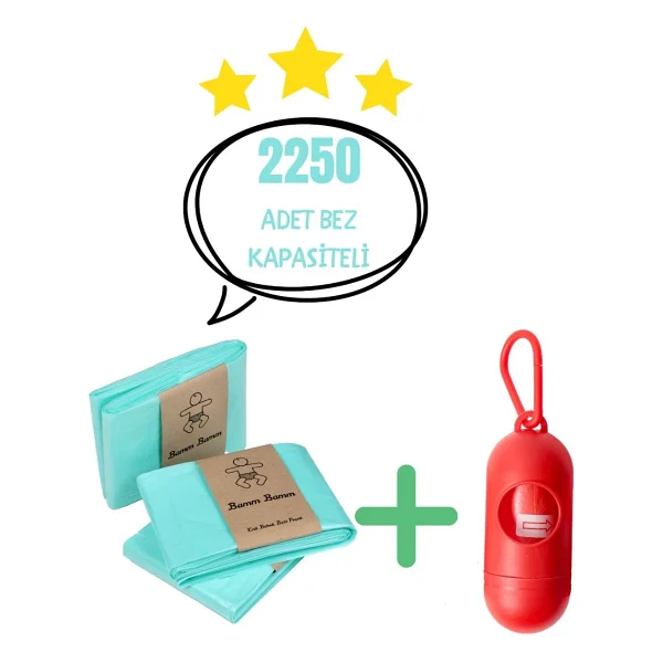 Korbell Uyumlu 2250 Adet Bebek Bezi Kapasiteli Çöp Poşeti Ve Taşıma Kapsülü - Görsel 4