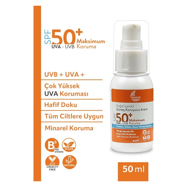 Organik Baby Doğal İçerikli Bebek Çocuk Ve Yetişkin 2 Li Set 50 Ml Güneş Kremi Leke Karşıtı 50 Spf Tüm Ciltler - Görsel 2