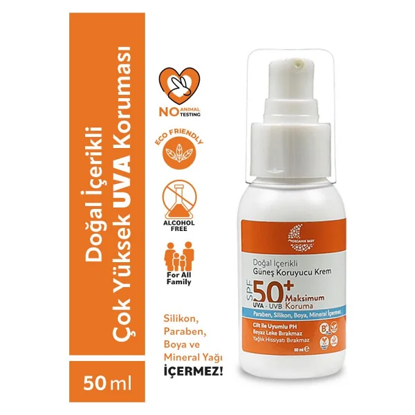 Organik Baby Doğal İçerikli Bebek Çocuk Ve Yetişkin 2 Li Set 50 Ml Güneş Kremi Leke Karşıtı 50 Spf Tüm Ciltler - Görsel 4