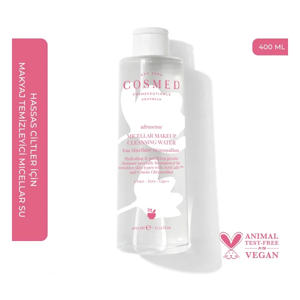 Cosmed Micellar Ultrasense Hassas Ciltler İçin 400 Ml Makyaj Temizleme Suyu - Görsel 3