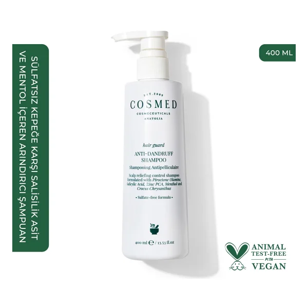 Cosmed Hair Guard 400 Ml Kepeğe Karşı Tuzsuz Şampuan - Görsel 5