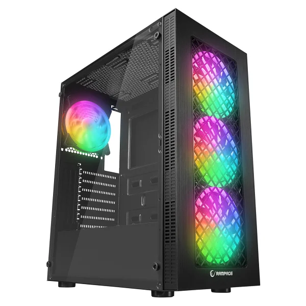 Rampage Plaid V1 Argb Fanlı Atx Oyuncu Kasası - Görsel 2