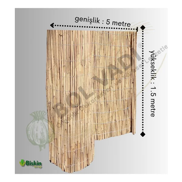 Bişkin Bolvadi Kamış Çit Bambu Çit Hasır Çit 1 5 X 5 Metre - 1,5 M X 5 M - Görsel 7