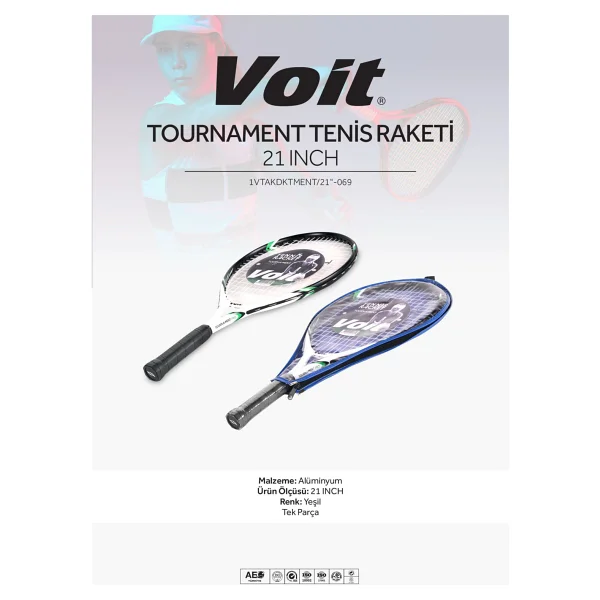 Voit Tournament Pro Tenis Raketi 21 Inch Yeşil - Görsel 3