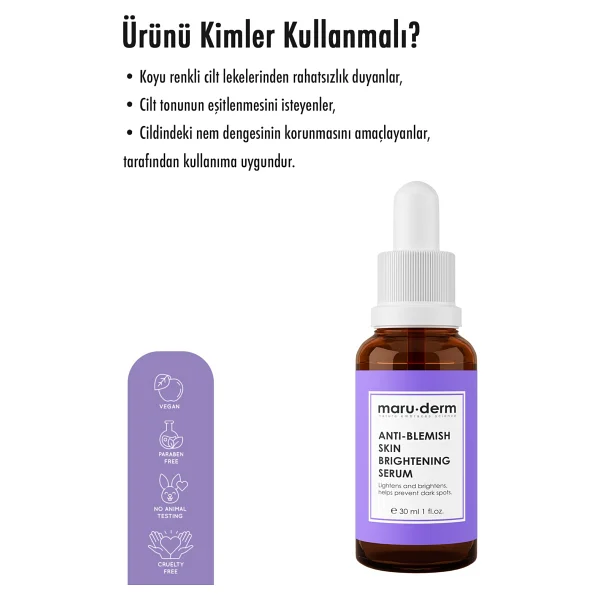 Maru.Derm Leke Karşıtı Ve Beyazlatıcı Cilt Bakım Serumu 30 Ml - Görsel 6