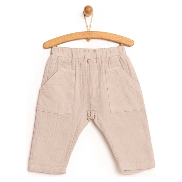 Hellobaby Basic Müslin Pantolon Erkek Bebek - İndigo - 1 Yaş - Görsel 4