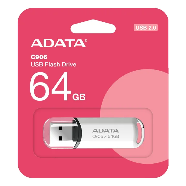 Adata A-Data USB Flash C906 Usb2.0 64gb Ac906-64g-Rwh Beyaz - 64 GB - Görsel 2