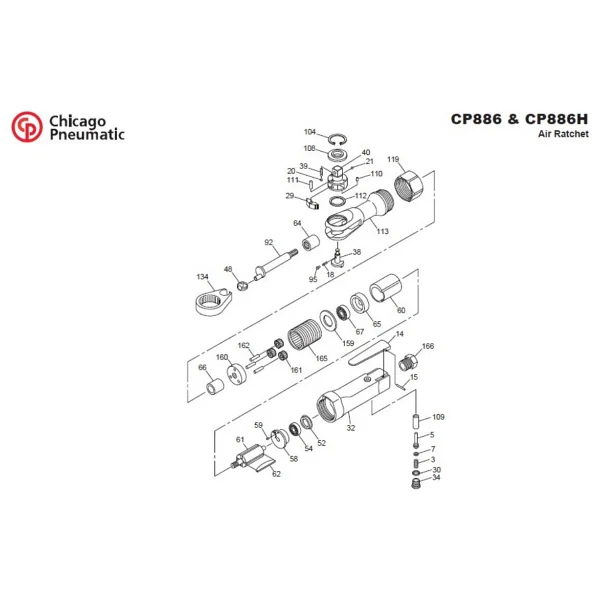 Cp Cp886h 1/2 68 Nm Havalı Cırcır - Görsel 4