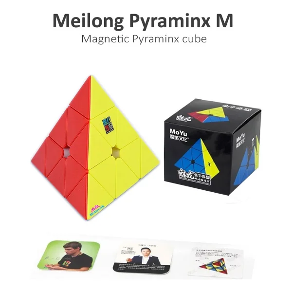 Hediyecik Moyu Speed Pyraminx Mıknatıslı Manyetik Zeka Küpü Akıl Küpü Küp Stickerless - Görsel 6