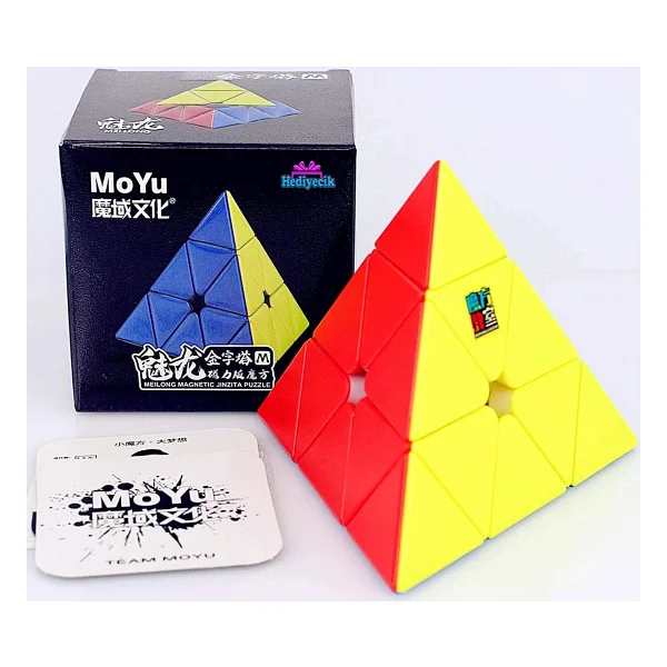Hediyecik Moyu Speed Pyraminx Mıknatıslı Manyetik Zeka Küpü Akıl Küpü Küp Stickerless - Görsel 5