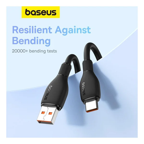 Baseus Pudding 1.2 M Siyah USB To Type-C Hızlı Şarj Kablosu - Görsel 2