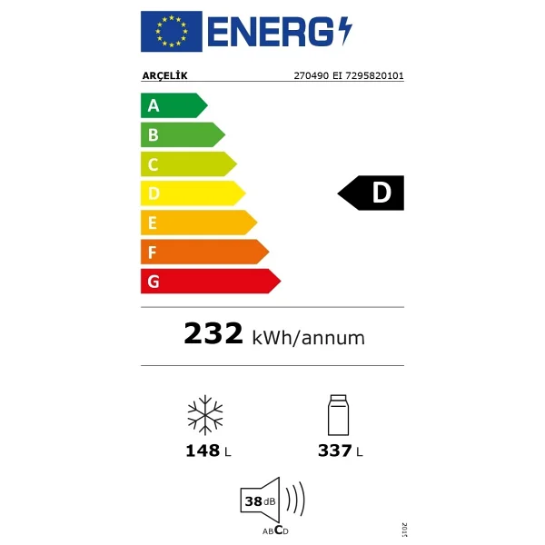 Arçelik 270490 Eı Kombi No Frost Buzdolabı - Görsel 6