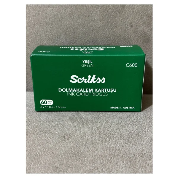 Scrikss Kartuş Dolma Kalem Kartuşu 6'lı Blister 10'lu Paket Siyah - Görsel 6