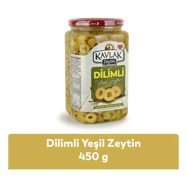 Kavlak Zeytin 450 GR YEŞİL DİLİMLİ ZEYTİN - Görsel 3