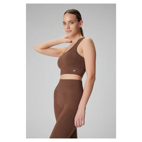 Jerf Jerf Gela Çift Katlı Kompress Sport Bra Toprak - Görsel 3
