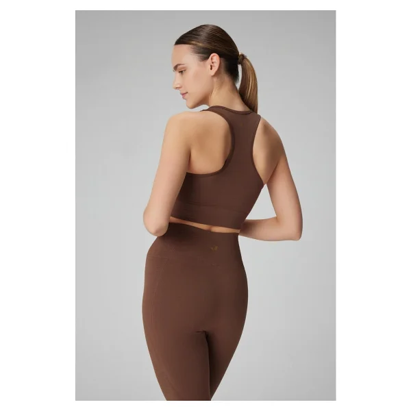 Jerf Jerf Gela Çift Katlı Kompress Sport Bra Toprak - Görsel 4