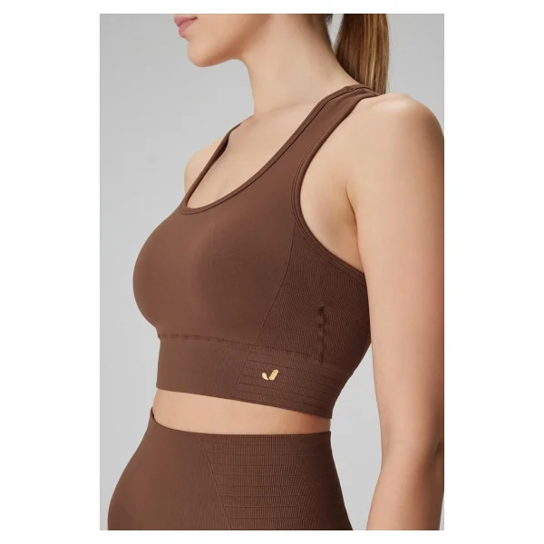 Jerf Jerf Gela Çift Katlı Kompress Sport Bra Toprak - Görsel 8