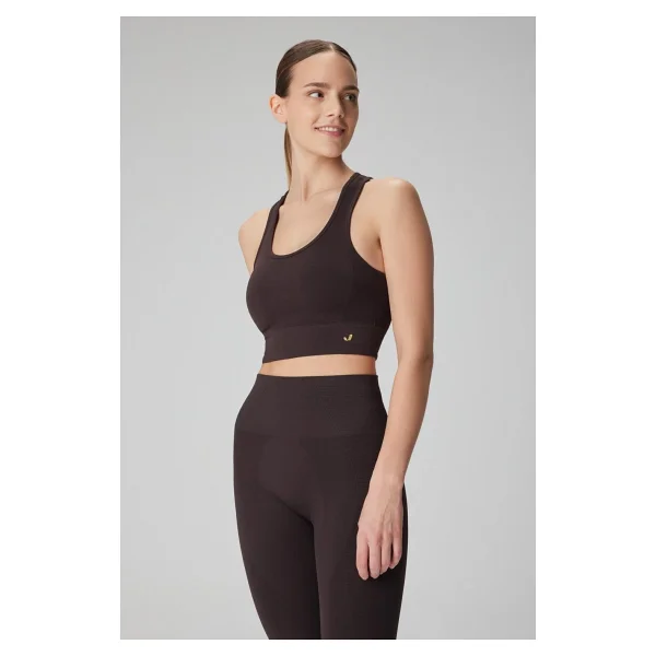 Jerf Gela Çift Katlı Kompress Sport Bra Acı Kahve - Görsel 2