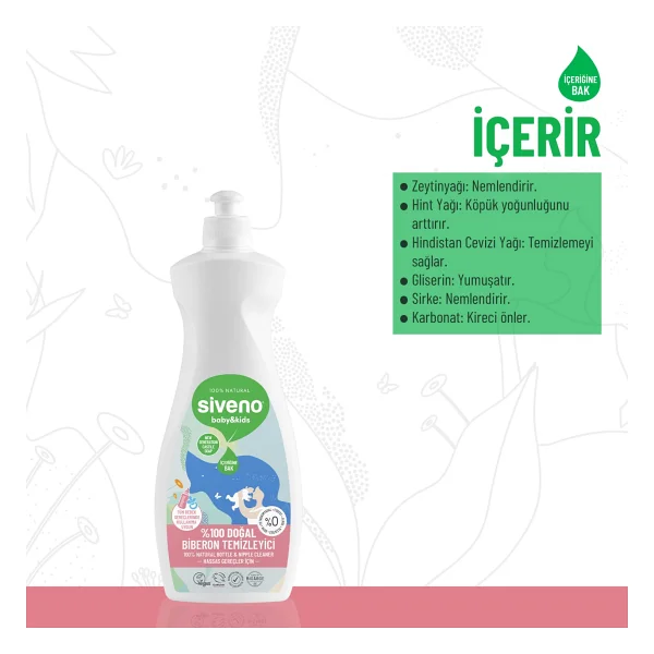Siveno %100 Doğal Bebek Çamaşır Sabunu 750 Ml & Biberon Emzik Temizleyici Elde Bulaşık Sabunu 500 Ml Set - Görsel 6