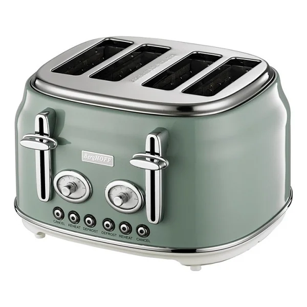 Berghoff Gem Retro Dört Dilim Mint Yeşil Ekmek Kızartma Makinesi - Görsel 5
