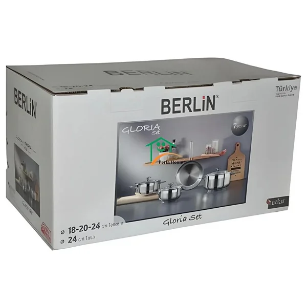 Berlin 7 Parça Gloria Set 18-20-24 Cm Tencere - Görsel 2