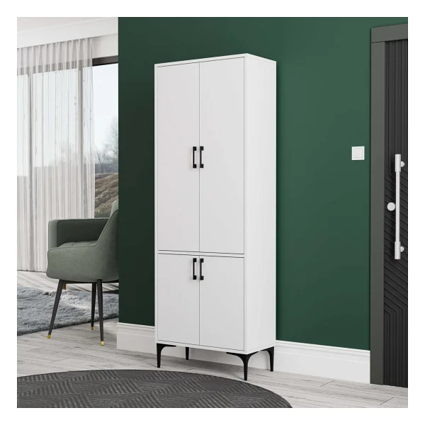 Mezza Royal 5030 Beyaz Askılıklı 4 Kapaklı Portmanto - Görsel 6