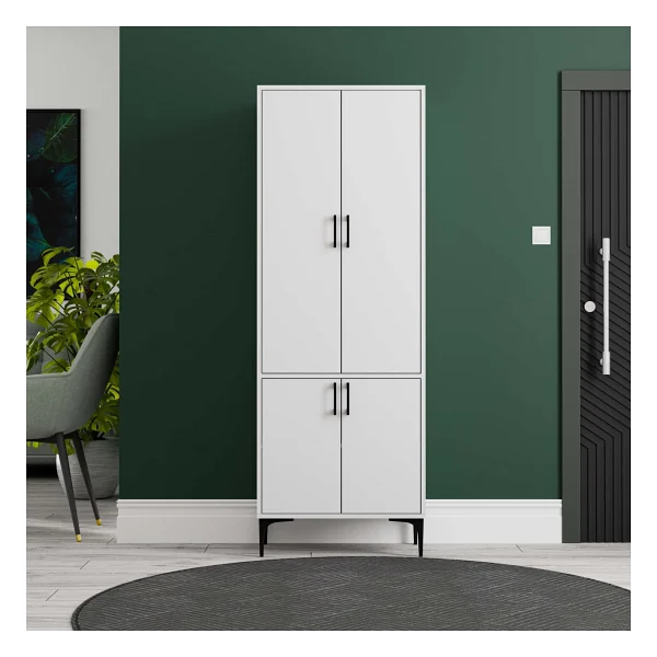 Mezza Royal 5030 Beyaz Askılıklı 4 Kapaklı Portmanto - Görsel 2
