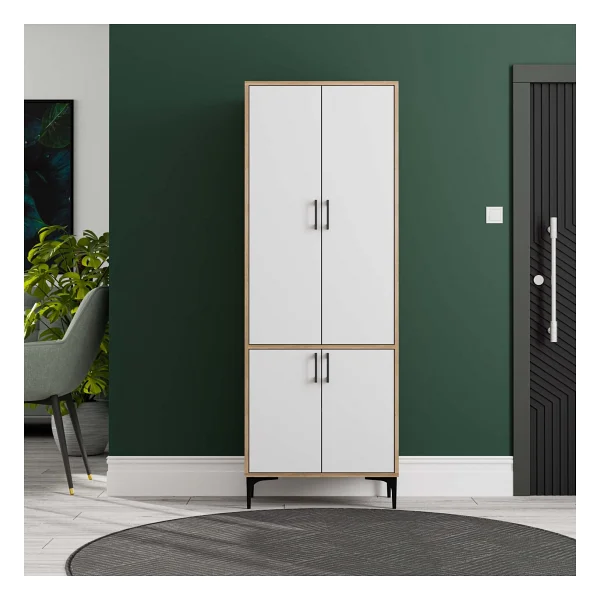 Mezza Royal 5032 Sepet-Beyaz Askılıklı 4 Kapaklı Portmanto - Görsel 2