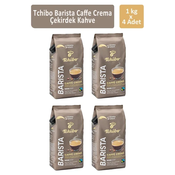 Tchibo Barista Caffe Crema Çekirdek Kahve 1 Kg 4'lü - Görsel 6