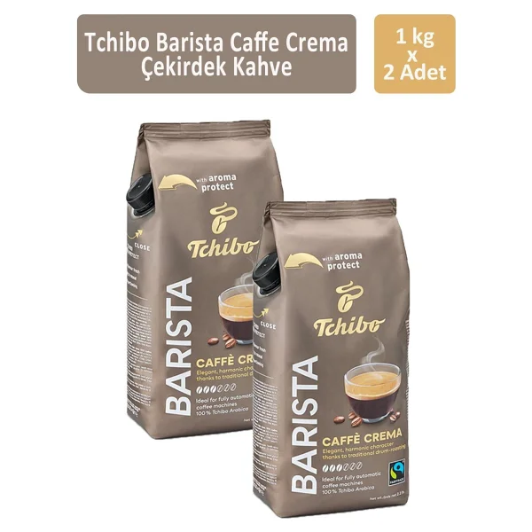 Tchibo Barista Caffe Crema Çekirdek Kahve 1 Kg 2'li - Görsel 6