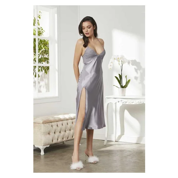 Pierre Cardin 6'lı Kaplı Gecelik Sabahlık Set 6425 Royal Renk - Görsel 10