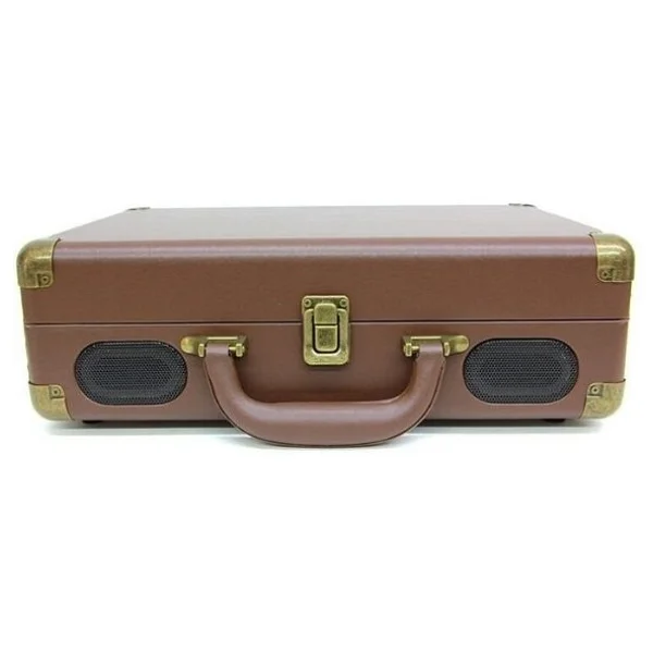 Crown Well Nostaljik Kahverengi Pikap Bluetooth Kulaklı Hoparlör 33-45-78 Lik Taş Ve Plastik Plak Çalar - Görsel 2