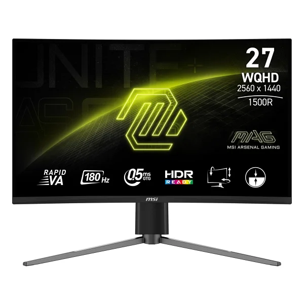Msı Mag 27cq6pf 27" 0.5 Ms 2k Curved 180 Hz Oyuncu Monitörü - Görsel 2