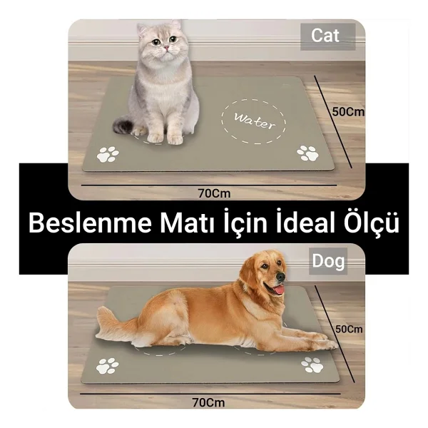 Matgo Pati Food Water Krem Evcil Hayvan Beslenme Matı 50 X 70 Cm - Görsel 2