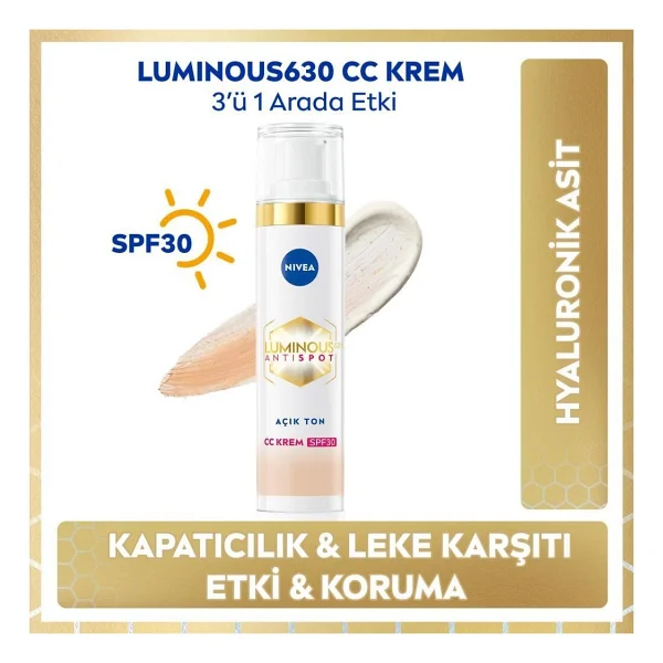 Nivea Luminous630 Koyu Leke Karşıtı 30 Faktör Açık Ton 40 Ml Cc Krem - Görsel 9
