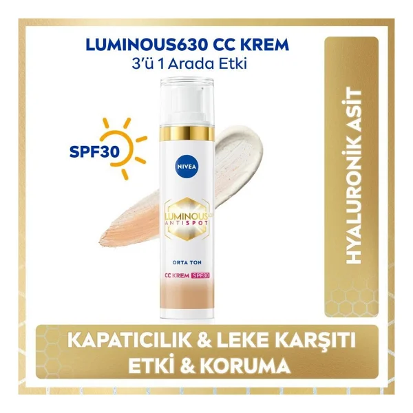 Nivea Luminous630 Koyu Leke Karşıtı 30 Faktör Orta Ton 40 Ml Cc Krem - Görsel 8