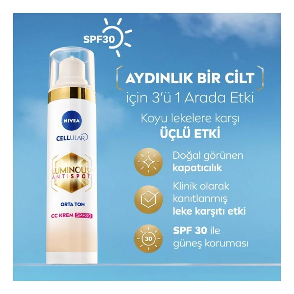 Nivea Luminous630 Koyu Leke Karşıtı 30 Faktör Orta Ton 40 Ml Cc Krem - Görsel 10