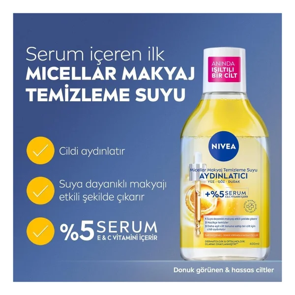 Nivea Aydınlatıcı 400 Ml Makyaj Temizleme Suyu - Görsel 3