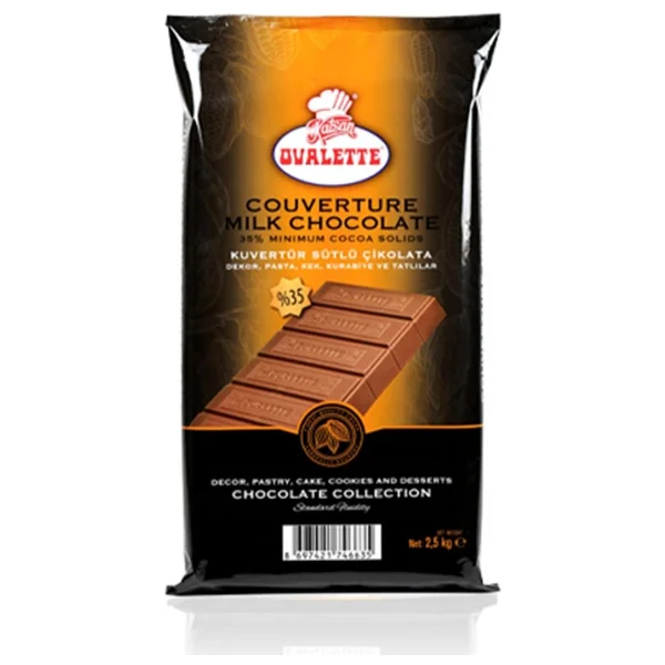 Ovalette 2.5 Kg Sütlü Kuvertür Çikolata - Görsel 2