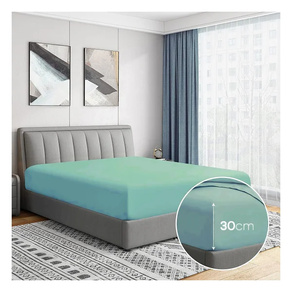 Soley Jersey %100 Pamuk Çift Kişilik 200 X 200 Lastikli Çarşaf - Görsel 3