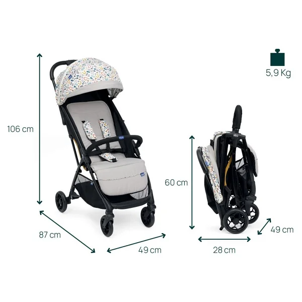 Chicco Glee Joking Beige Bebek Arabası - Görsel 3