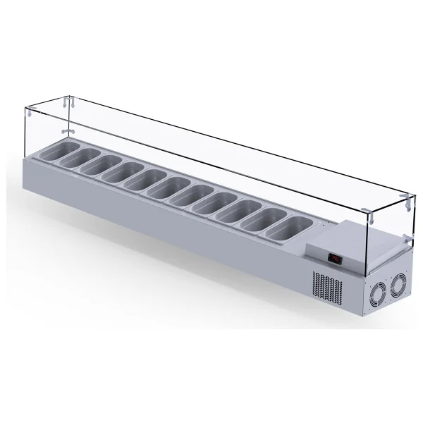 Iceinox Set Üstü Saladbar Cam Kapak Gn 1/4-150: 11 Adet - Görsel 5