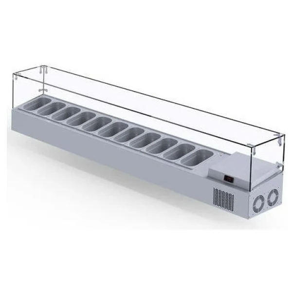 Iceinox Set Üstü Saladbar Cam Kapak Gn 1/4-150: 11 Adet - Görsel 2
