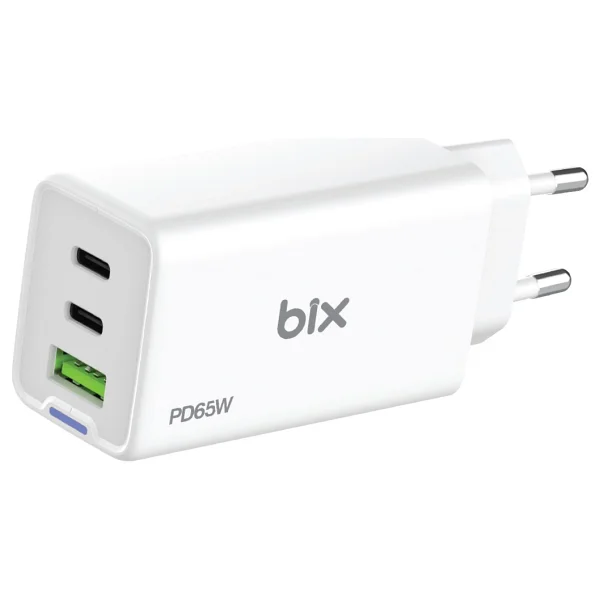 Bix Bx3p66g 65 W Beyaz Hızlı Şarj Adaptörü - Görsel 2