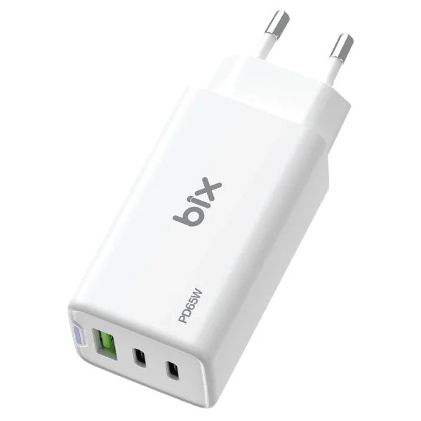 Bix Bx3p66g 65 W Beyaz Hızlı Şarj Adaptörü - Görsel 3