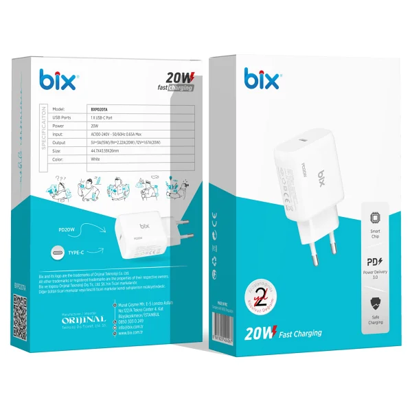 Bix Bx-Pd20ta 20 W Hızlı Şarj Adaptörü - Görsel 6